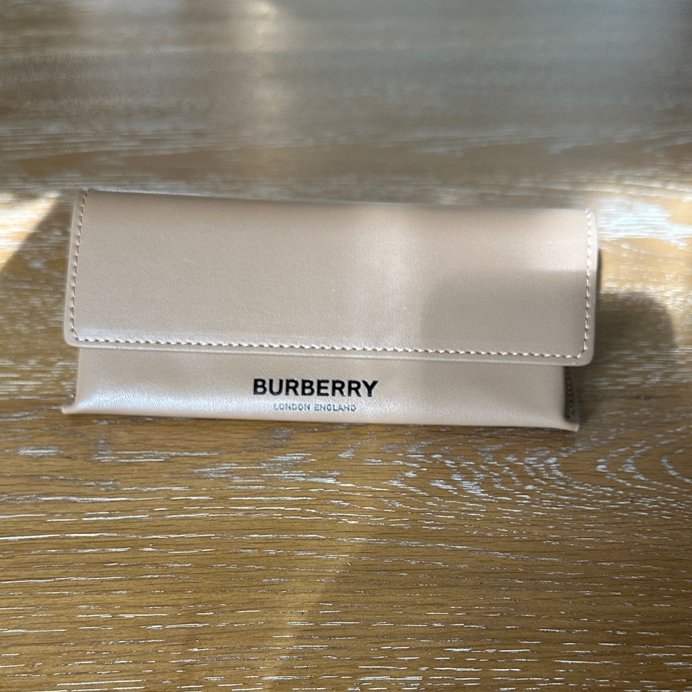 Burberry Beige Leather Glasses Case